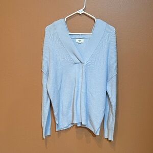 Aerie Sky Blue V-Neck Sweater